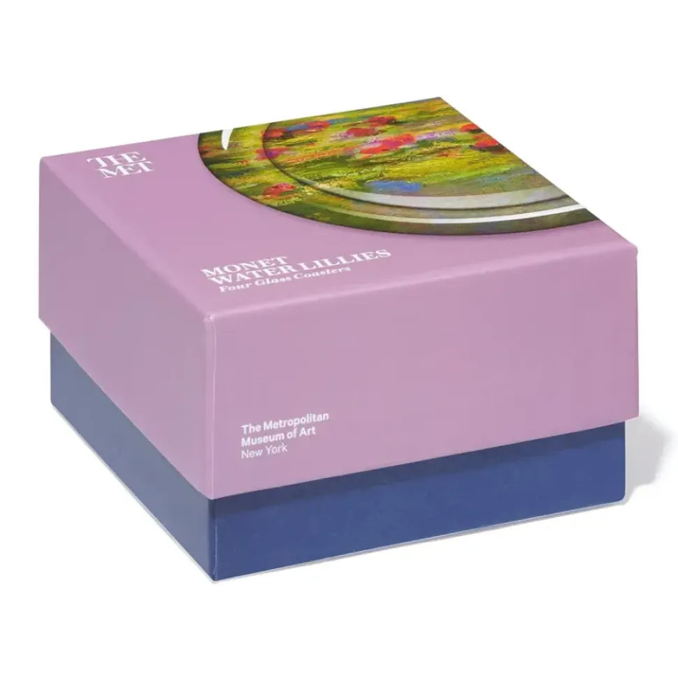 Monet Water Lilies Glass Coasters