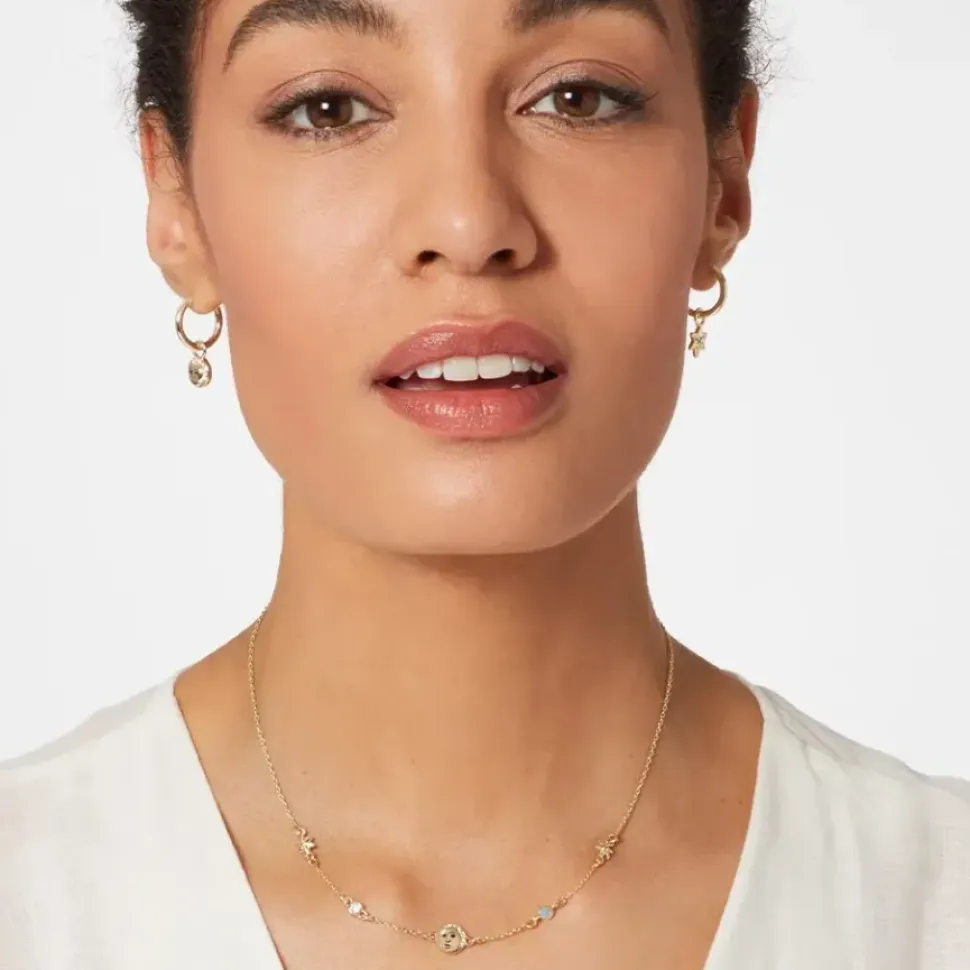 Moon And Star Hoop Earrings