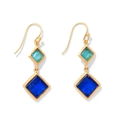 Mosaic Column Drop Earrings