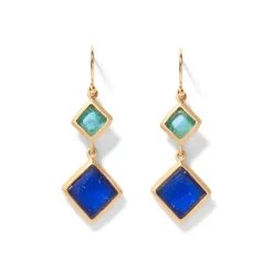 Mosaic Column Drop Earrings