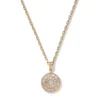 Mother-Of-Pearl Mosaic T-Bar Pendant Necklace