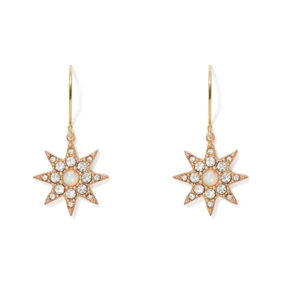 Ottoman Star Gilded Drop Earrings