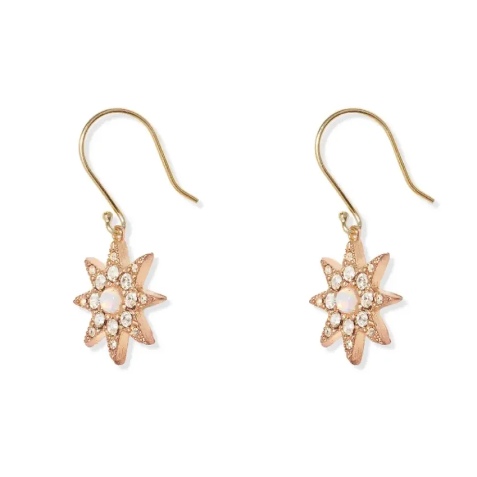 Ottoman Star Gilded Drop Earrings