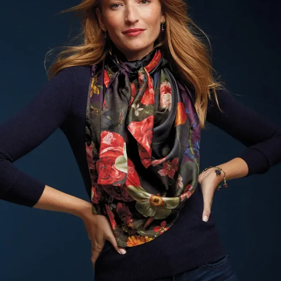 Peeters Bouquet Of Flowers Oversize Oblong Scarf