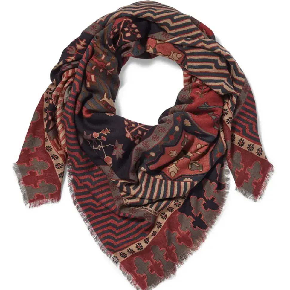 Persian Garden Oversize Square Wool Scarf