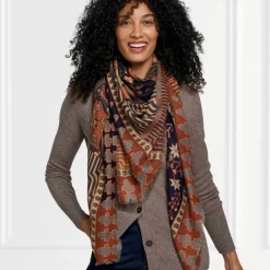 Persian Garden Oversize Square Wool Scarf