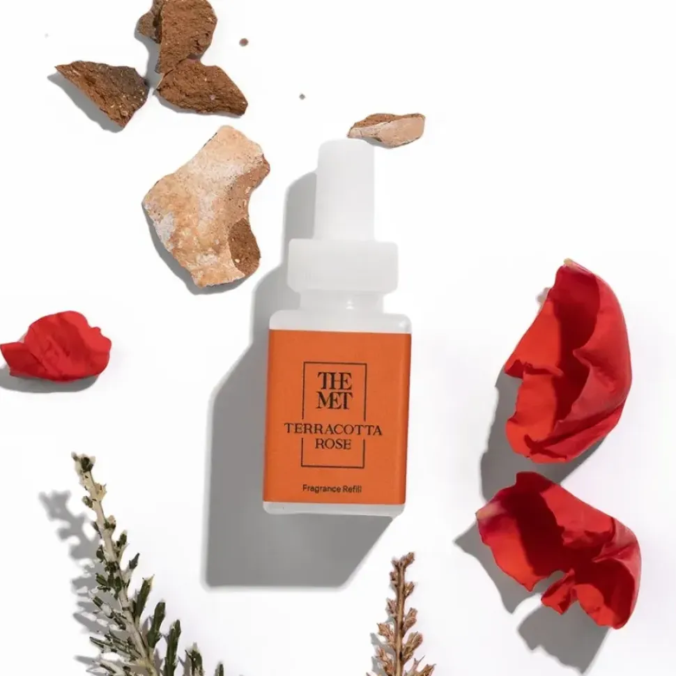 Pura Terracotta Rose And Perfume Immortelle Fragrance Set With Diffuser