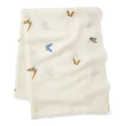 Qing Embroidered Butterflies Oblong Scarf