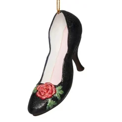 Red Bloom Pump Shoe Ornament