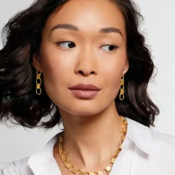 Roman Chain Drop Earrings