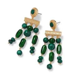 Roman Malachite Chandelier Earrings