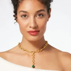 Roman Malachite Statement Necklace