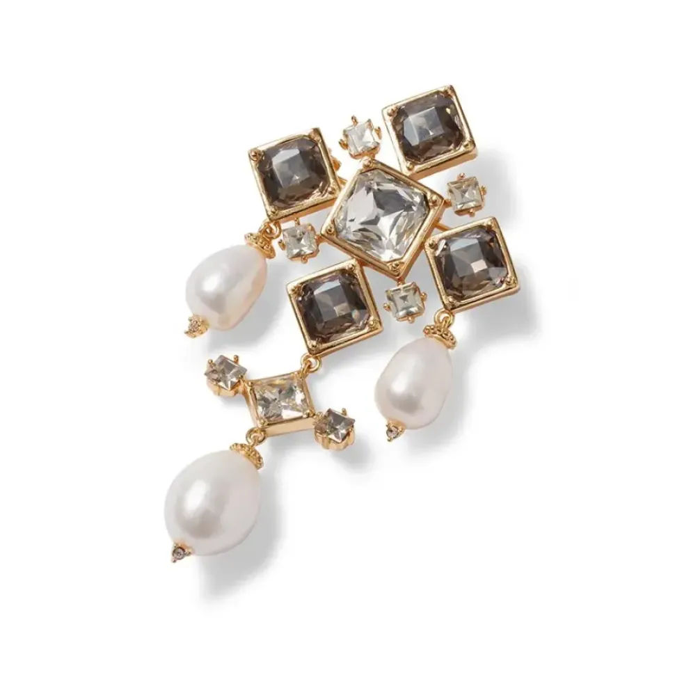 Royal Tudor Pearl Chandelier Brooch