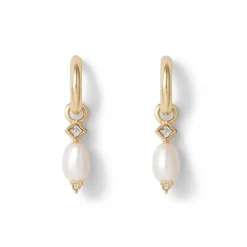Royal Tudor Small Hoop Earrings With Pearls