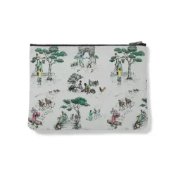 Sheila Bridges Harlem Toile De Jouy Canvas Zip Pouch