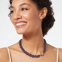 Spanish Baldric Lapis Braided Necklace