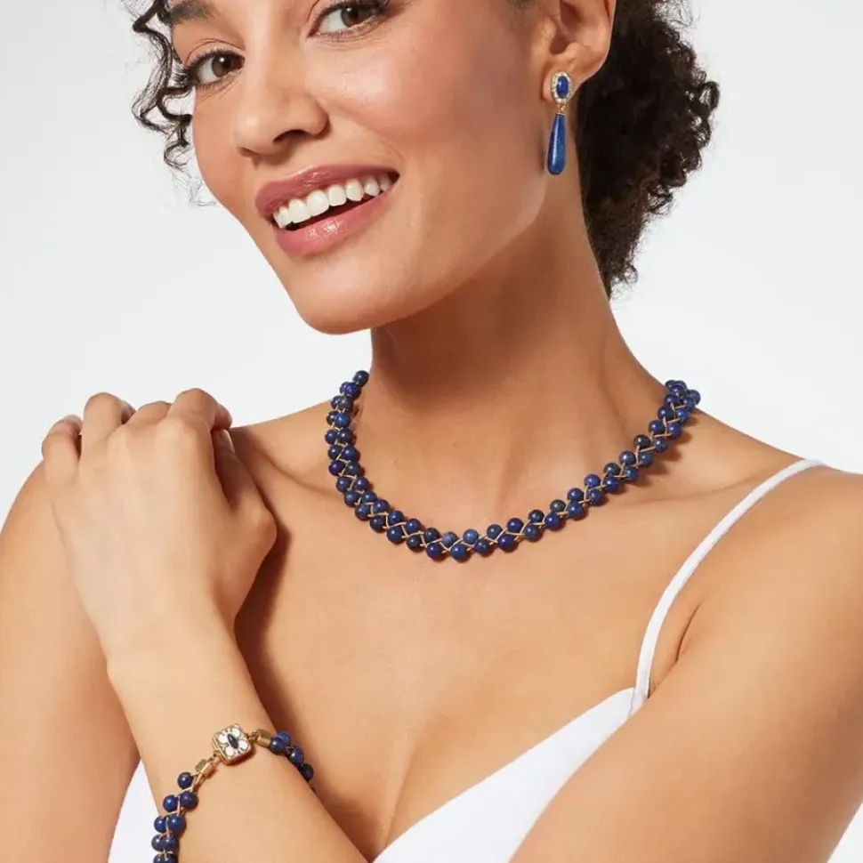 Spanish Baldric Lapis Braided Necklace
