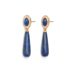Spanish Baldric Lapis Elongated Drop Earrings