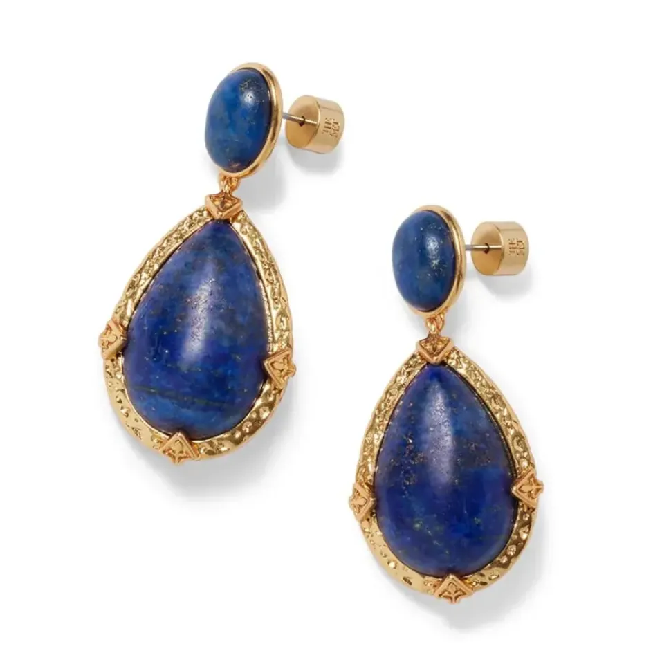 Spanish Baldric Lapis Statement Drop Earrings