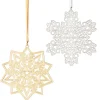 2023 Sterling Silver Star And Snowflake Ornament Set