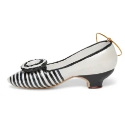 Striped Evening Slipper Shoe Ornament
