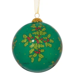 Tait-Henson Angel Of The Evergreens Hand-Painted Glass Ornament