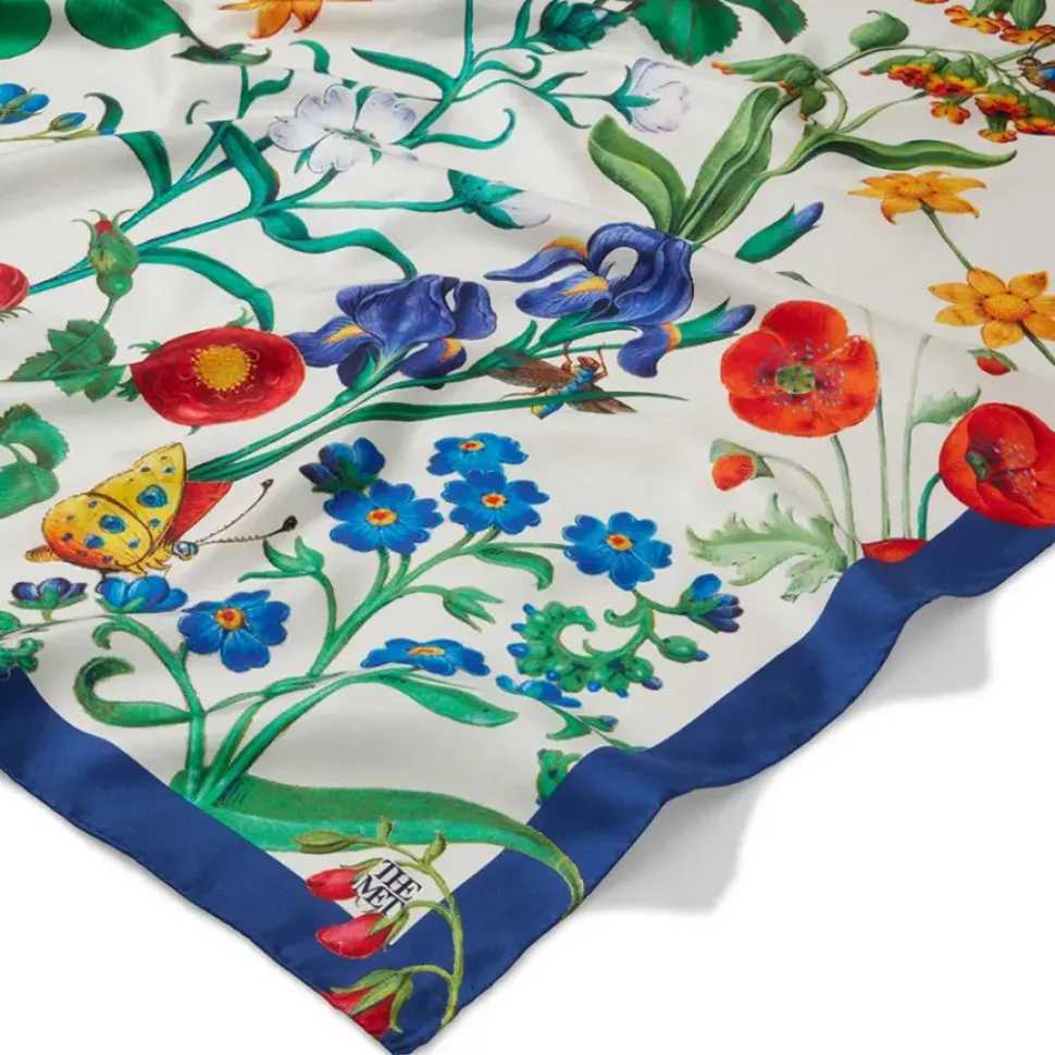 The Met Cloisters Garden Square Silk Scarf