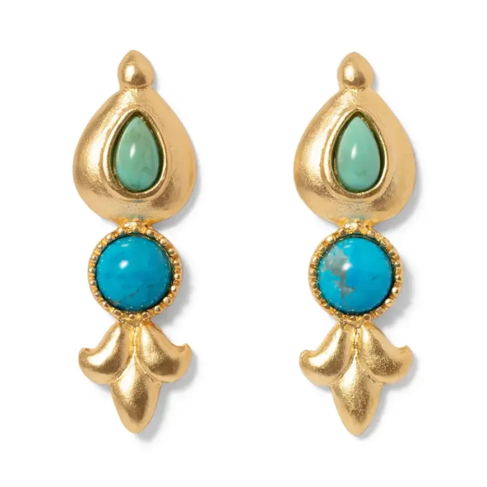Tibetan Turquoise Drop Earrings