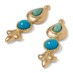 Tibetan Turquoise Drop Earrings