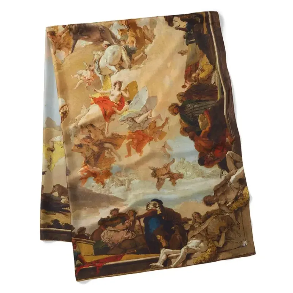 Tiepolo Allegory Of The Planets And Continents Oversize Unisex Oblong Silk Scarf