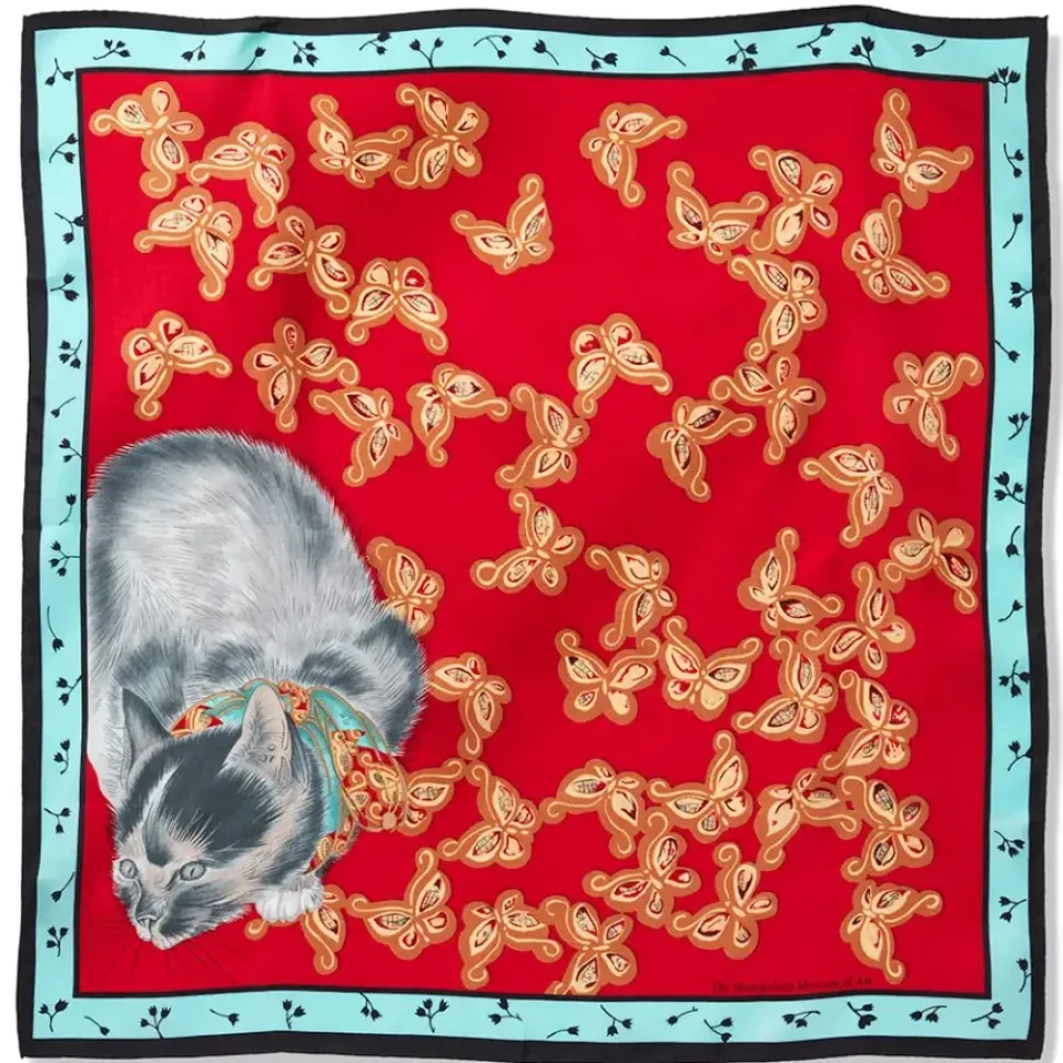 Toko Cat Silk Neckerchief