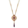 Turkish Amethyst Long Pendant Necklace