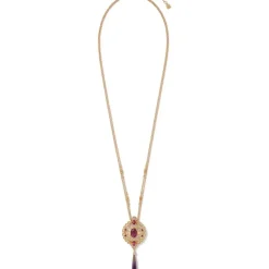 Turkish Amethyst Long Pendant Necklace