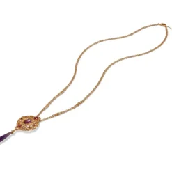 Turkish Amethyst Long Pendant Necklace