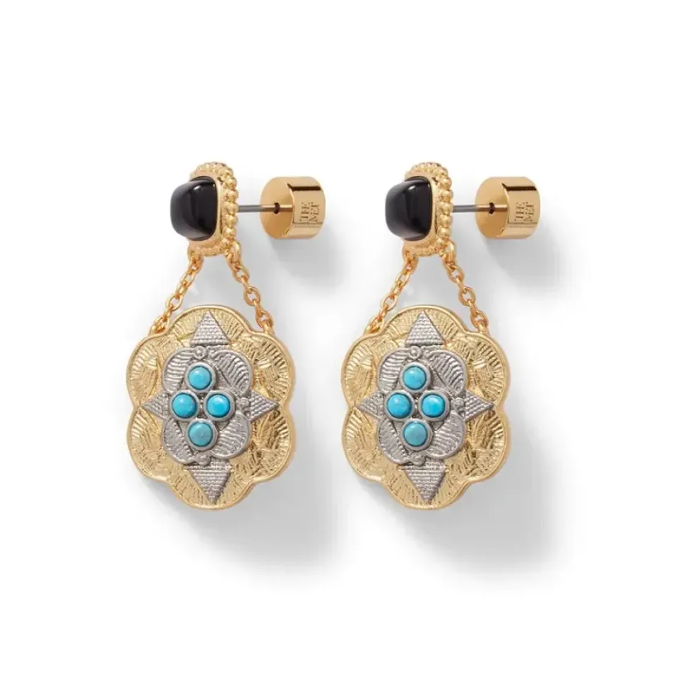 Turkmen Chain Drop Earrings