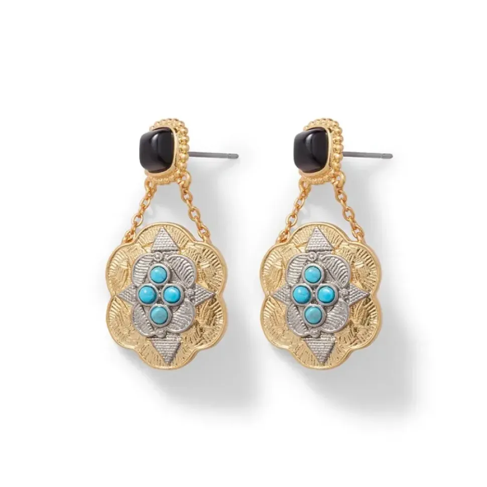 Turkmen Chain Drop Earrings