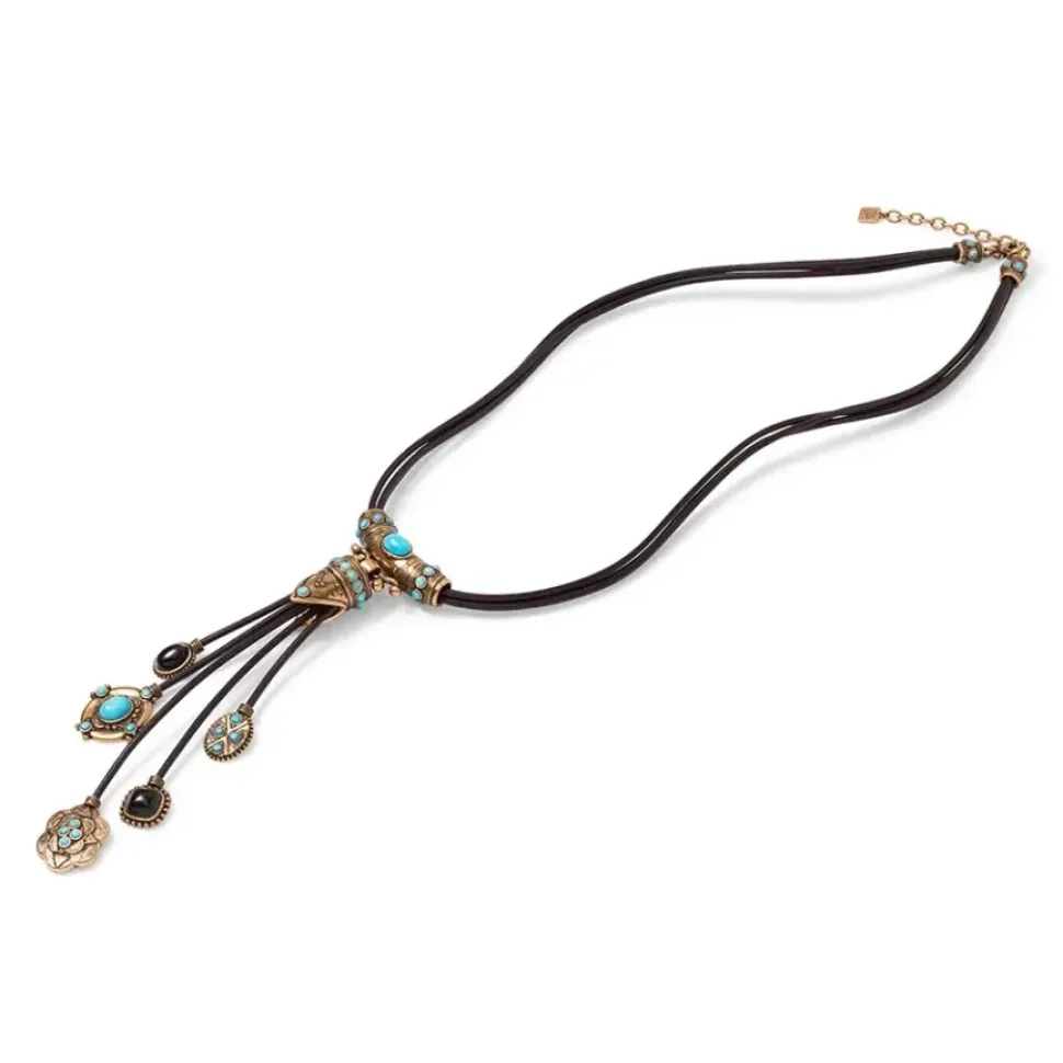 Turkmen Leather Statement Necklace