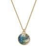 Van Gogh Irises Enamel Pendant Necklace