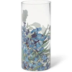 Van Gogh Irises Glass Vase