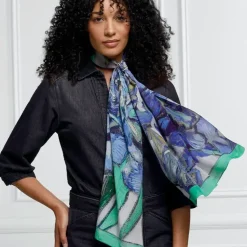 Van Gogh Irises Oblong Silk Scarf