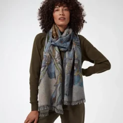 Van Gogh Irises Wool-Blend Shawl
