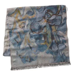 Van Gogh Irises Wool-Blend Shawl