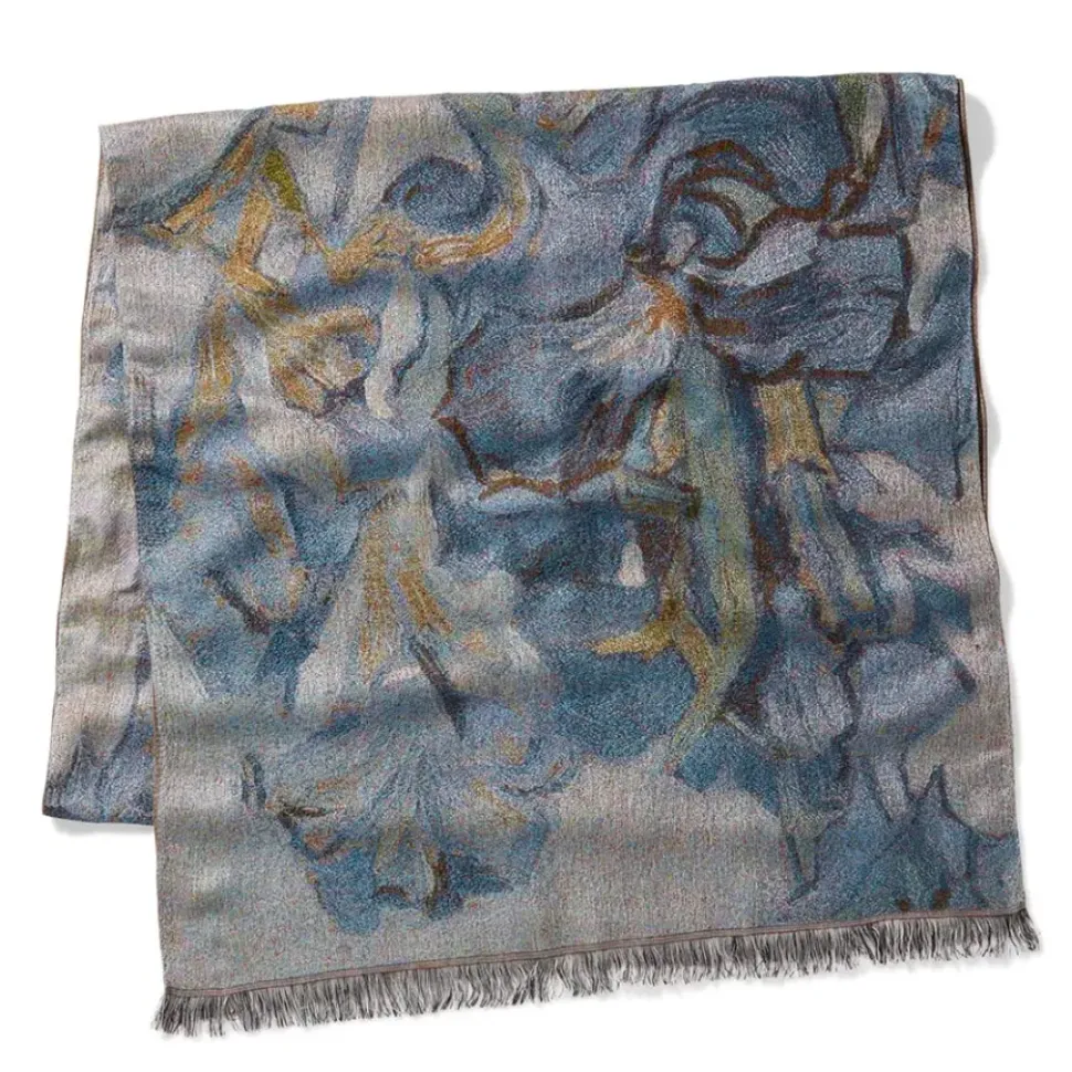 Van Gogh Irises Wool-Blend Shawl