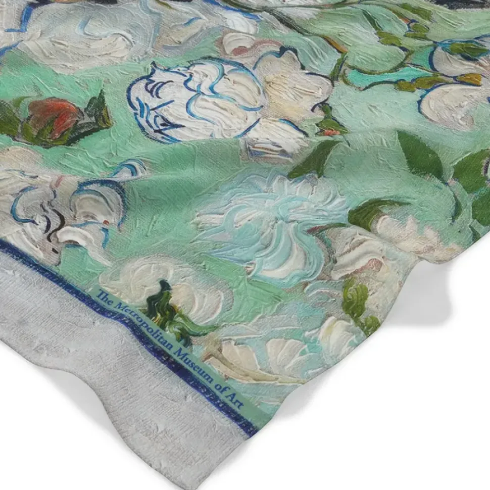 Van Gogh Roses Oblong Silk Scarf