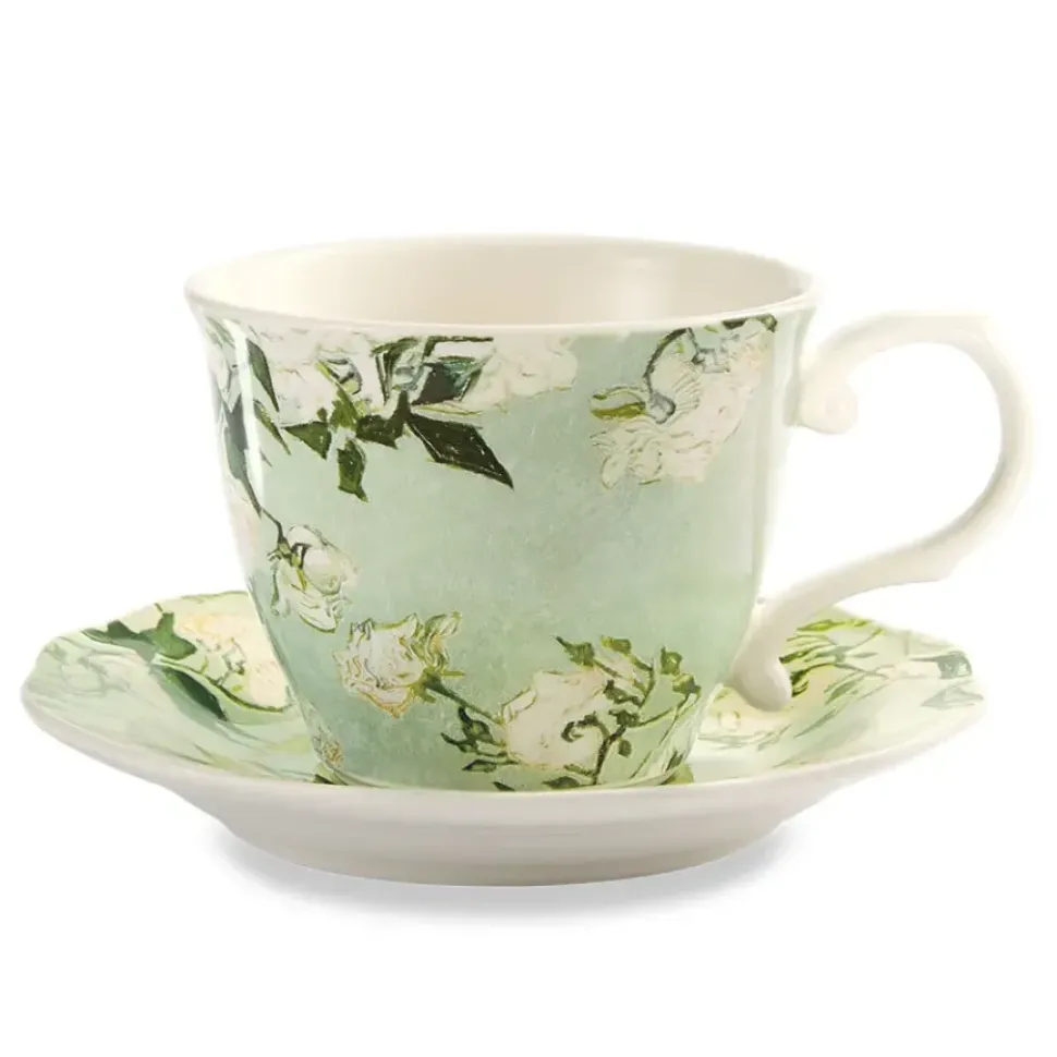 Van Gogh Roses Teapot And Teacup Set