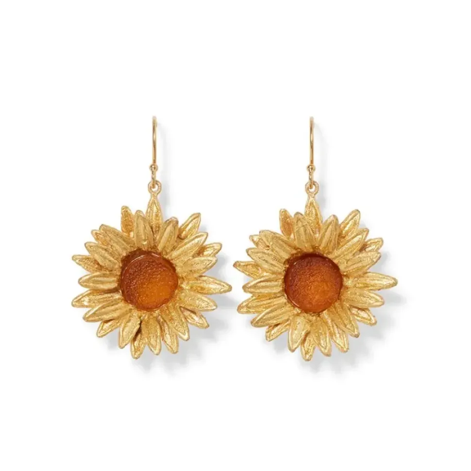 Van Gogh Sunflower Drop Earrings