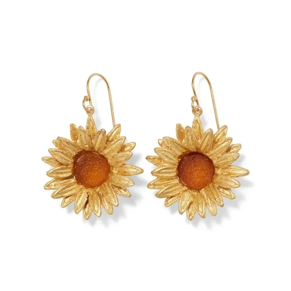 Van Gogh Sunflower Drop Earrings