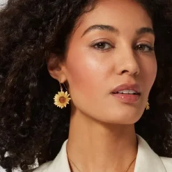 Van Gogh Sunflower Drop Earrings