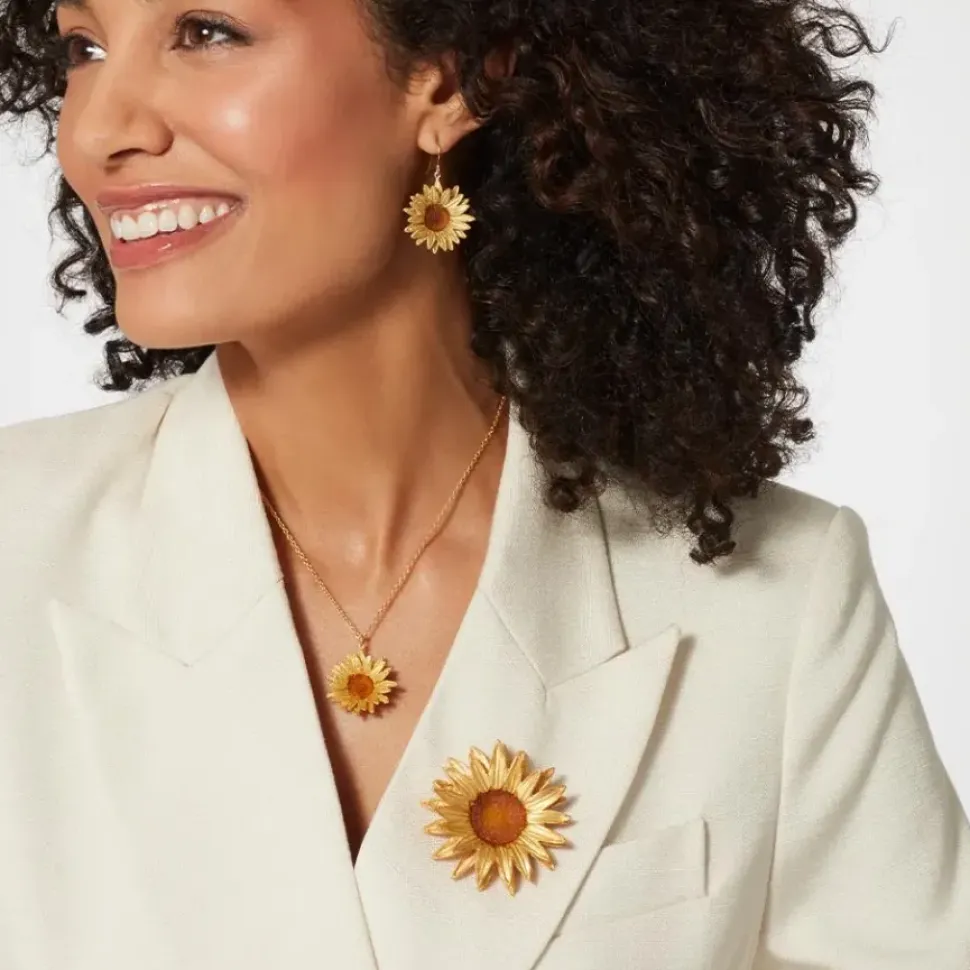 Van Gogh Sunflower Drop Earrings