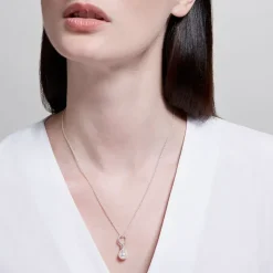 Venus Pearl Silver Pendant Necklace, White